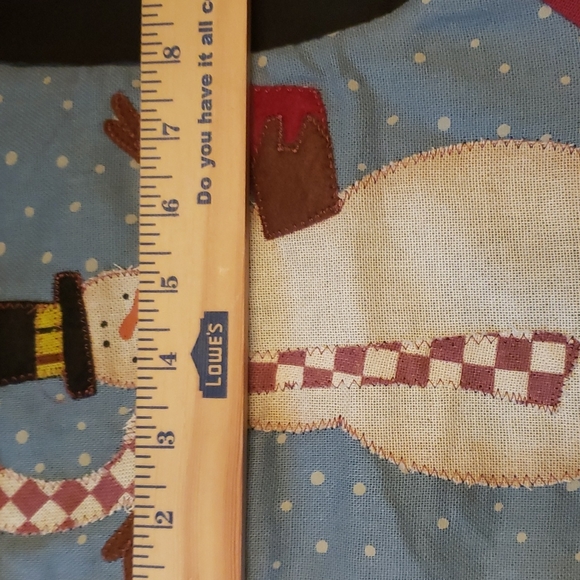 Appliqued Snowman Christmas Stocking - Picture 10 of 11